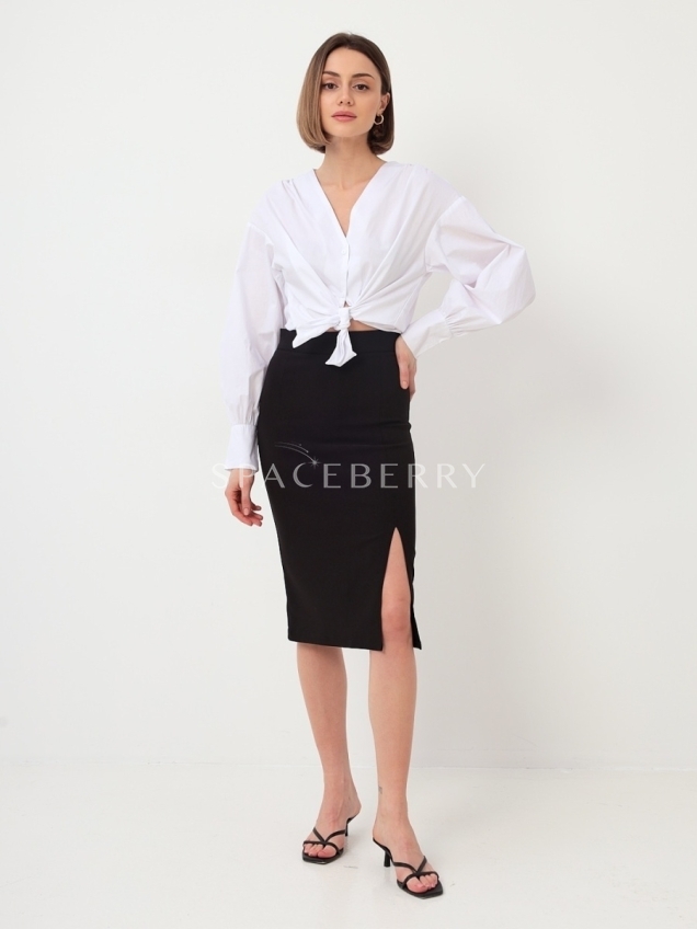 Женская длинная прямая юбка-карандаш